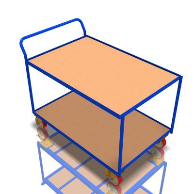 Table trolley with 2 shelves (120x80cm) 1000 kg